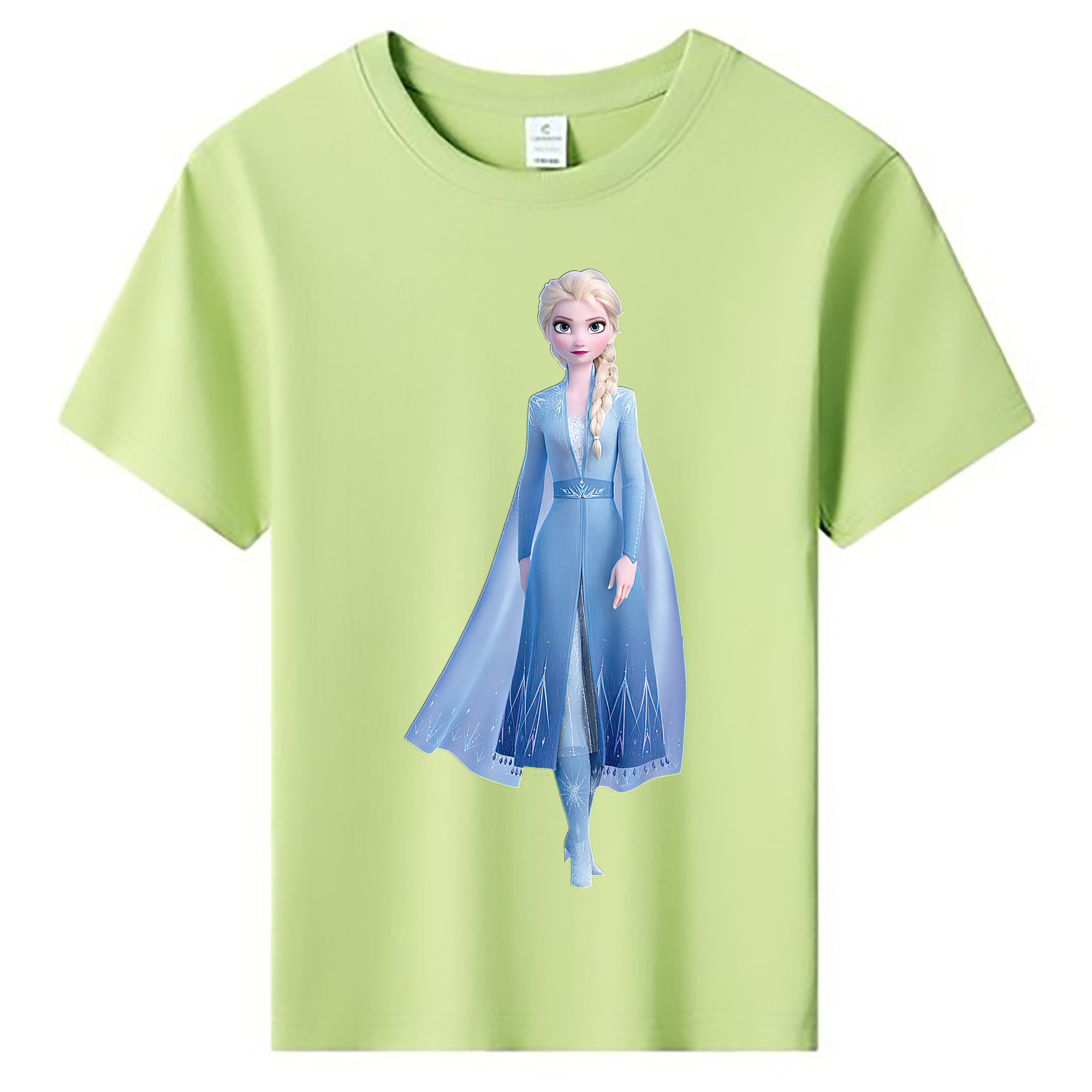 （画像用） アナと雪の女王 アンナ エルサ Frozen Anna Elsa 綿100％キッズTシャツ（フロントプリント）
